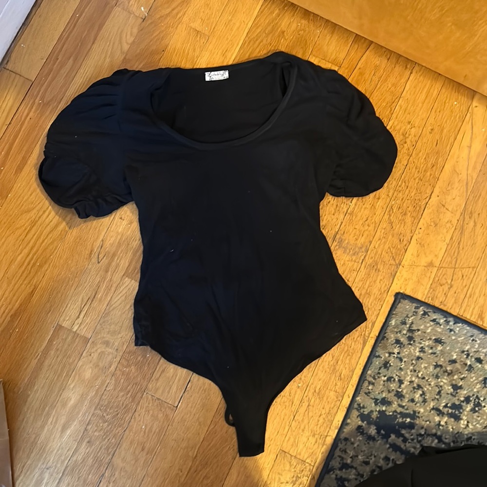 Free People Puff Sleeve Bodysuit